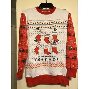 Friends Ugly Christmas Sweater, With Stockings  Size  X SMALL